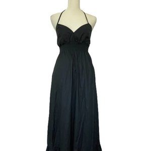 NY & Company Black Maxi Halter Top Dress